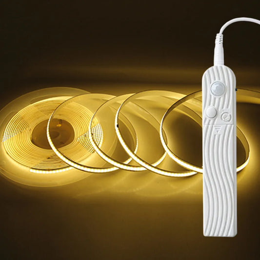 Dual Mode Adjustable 5V COB LED Strip Motion Sensor Night Light, Smart Induction Lamp for Bathroom Bedroom Bedside Home Decor