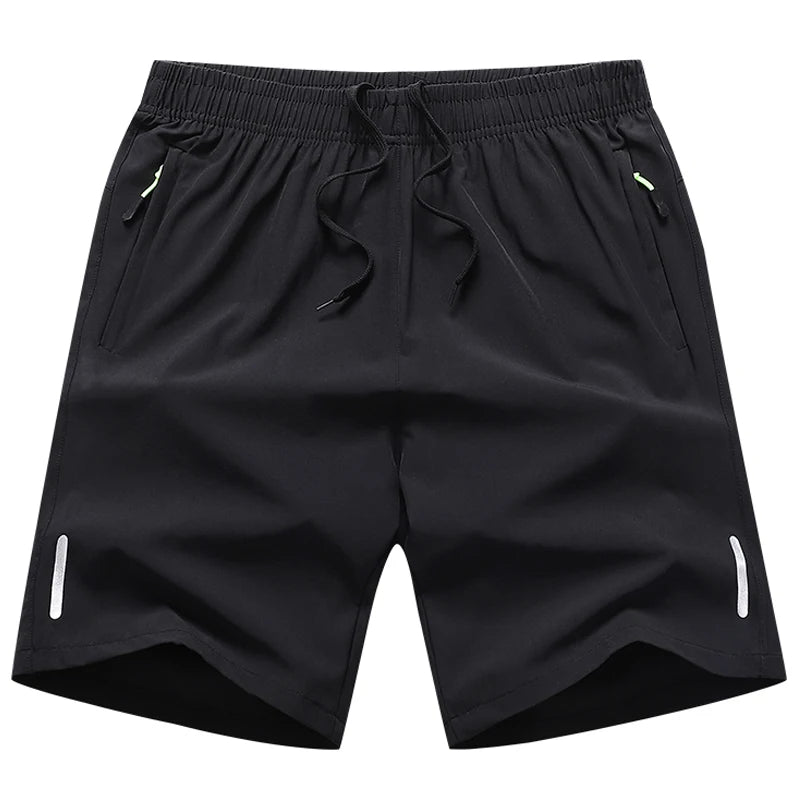 Summer Men's Shorts Cool Sportswear Running Sport Shorts Casual Bottoms Gym Fitness Training Jogging Short Pants Men Black Gray